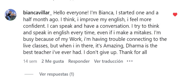 Testimonio de alumna