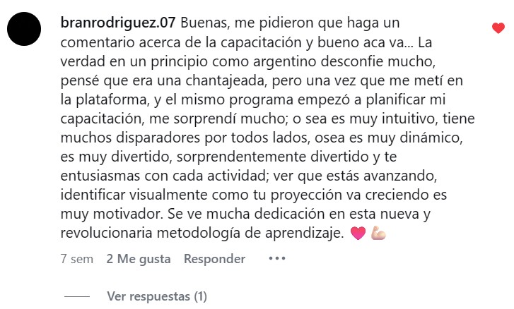 Testimonio de alumno