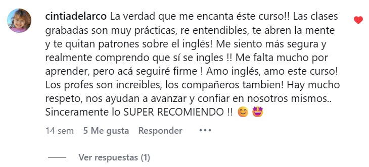 Testimonio de alumna
