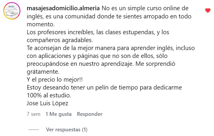 Testimonio de alumno