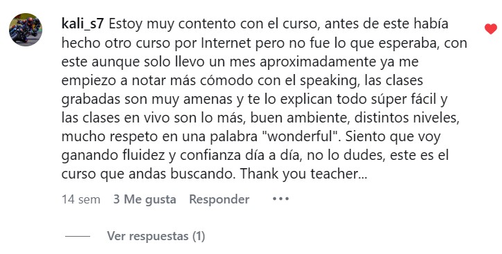 Testimonio de alumna