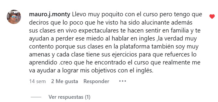 Testimonio de alumno