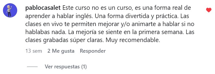 Testimonio de alumno